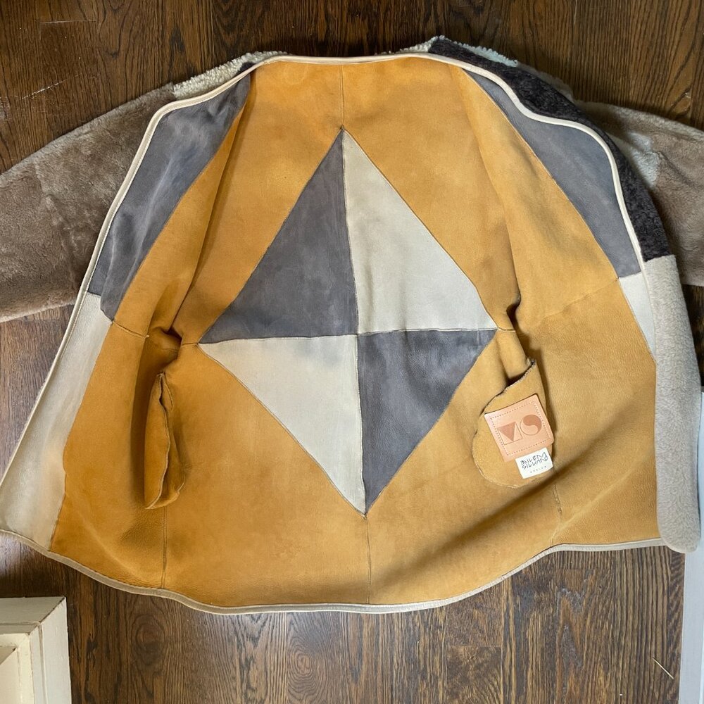 Milena Silvano Long Patchwork Jacket - image 6